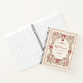Personalized Monogram Bookworm Reading Journal ノートブック (内部)