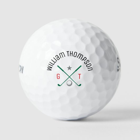 Personalized Monogram Classic Golf Balls ゴルフボール (正面)