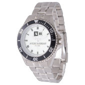 Personalized Monogram Couples Names 腕時計 (アングル)