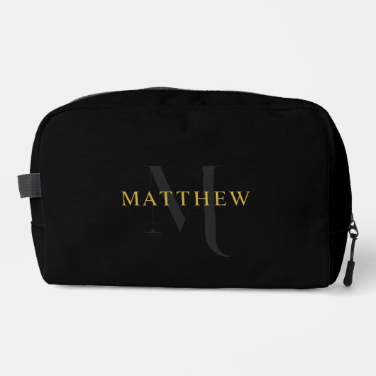 Personalized Monogram Dopp Kit With Custom Name ドップキット (正面)