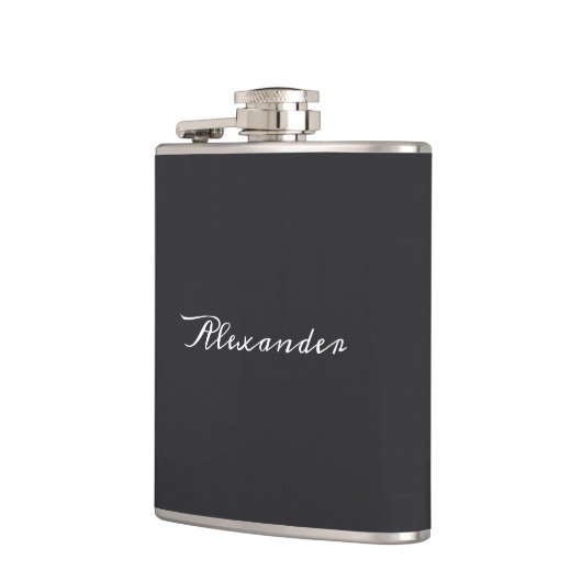 Personalized monogram drink flask gift for men フラスク (左)
