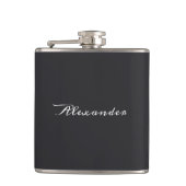 Personalized monogram drink flask gift for men フラスク (正面)