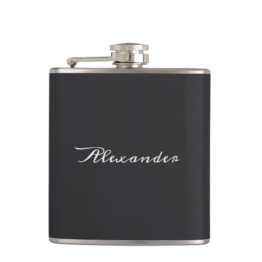 Personalized monogram drink flask gift for men フラスク (正面)