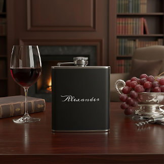 Personalized monogram drink flask gift for men フラスク