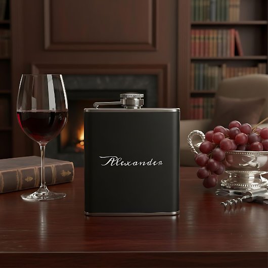 Personalized monogram drink flask gift for men フラスク