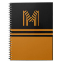 Personalized  Monogram Elegant Black &Brown