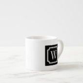 Personalized monogram elegant border espresso cup エスプレッソカップ (正面右)