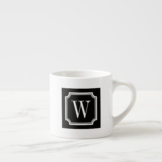 Personalized monogram elegant border espresso cup エスプレッソカップ (右)