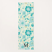 Personalized monogram elegant floral pattern ヨガマット (正面)
