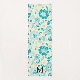 Personalized monogram elegant floral pattern ヨガマット