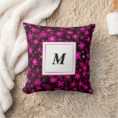 Personalized Monogram - Elegant Modern Floral  クッション (ブランケット)
