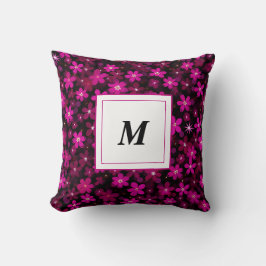 Personalized Monogram - Elegant Modern Floral  クッション
