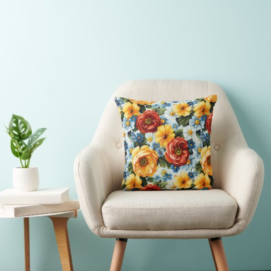 Personalized Monogram – Elegant Modern Floral クッション (椅子)