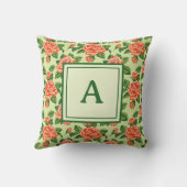 Personalized Monogram – Elegant Modern Floral  クッション (裏面)