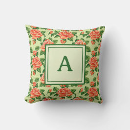 Personalized Monogram – Elegant Modern Floral  クッション