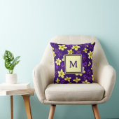 Personalized Monogram – Elegant Modern Floral クッション (椅子)