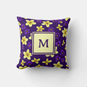 Personalized Monogram – Elegant Modern Floral クッション (正面)