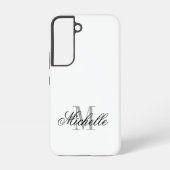 Personalized monogram elegant script typography samsung galaxyケース (裏面)