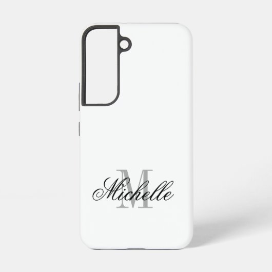Personalized monogram elegant script typography samsung galaxyケース (裏面)