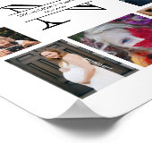 Personalized Monogram Family 10 Photo Collage ポスター (角)