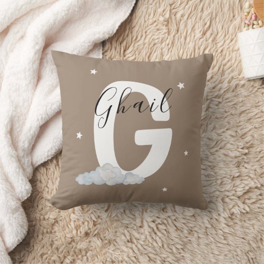 Personalized Monogram G Initial Decorative Throw クッション (ブランケット)