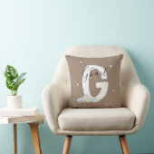 Personalized Monogram G Initial Decorative Throw クッション (椅子)