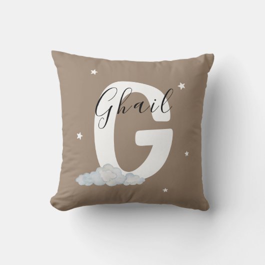 Personalized Monogram G Initial Decorative Throw クッション (正面)