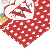 Personalized Monogram Gingerbread Cookie Christmas ショートテーブルランナー (コーナー)