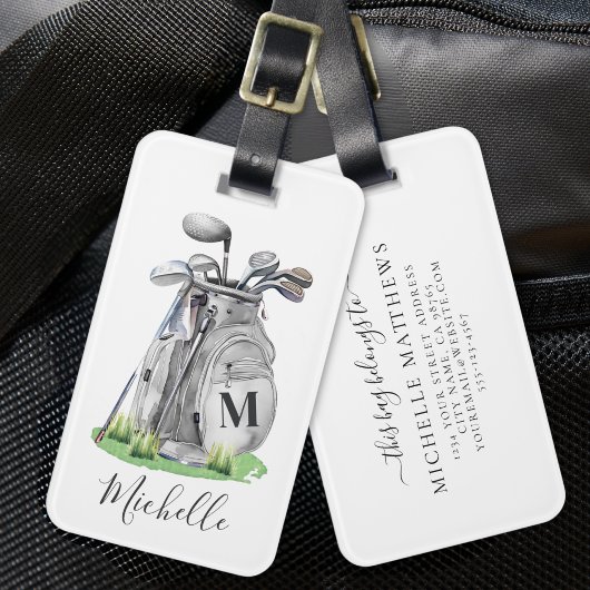 Personalized Monogram Golf Bag ラゲッジタグ