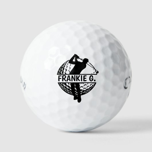Personalized Monogram Golf Balls - Custom Gift Set ゴルフボール (正面)