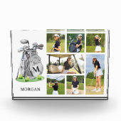 Personalized Monogram Golf Photo Collage フォトブロック (正面)