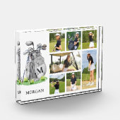 Personalized Monogram Golf Photo Collage フォトブロック (左)