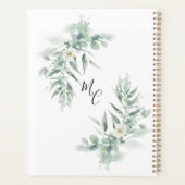 Personalized Monogram Green Foliage  プランナー手帳 (裏面)