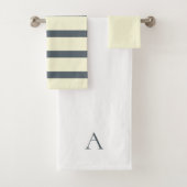 Personalized Monogram Green & Yellow バスタオルセット (インサイチュ)