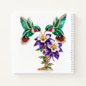 Personalized Monogram H Jeweled Hummingbird Gift ノートブック (裏面)