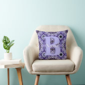 Personalized Monogram Initial Name Floral Art クッション (椅子)