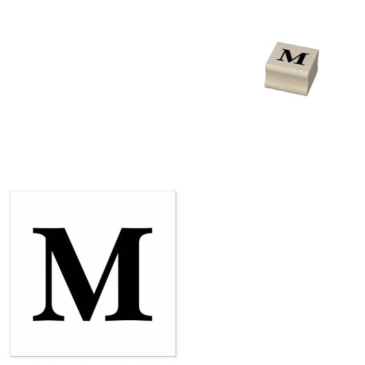 Personalized Monogram Initial Single Letter Custom ラバースタンプ (押印)