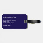 Personalized Monogram Initials Botanical Leaf ラゲッジタグ (裏面横)