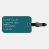 Personalized Monogram Initials Botanical Leaf ラゲッジタグ (裏面横)