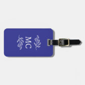 Personalized Monogram Initials Botanical Leaf ラゲッジタグ (正面横)