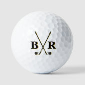 Personalized Monogram Initials Elegant Golfer ゴルフボール (正面)
