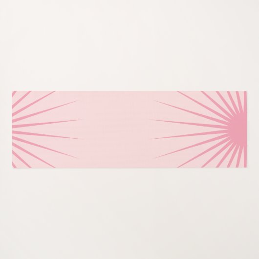 Personalized Monogram Initials Pink Yoga Mat ヨガマット (裏面(横))