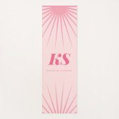 Personalized Monogram Initials Pink Yoga Mat ヨガマット (正面)