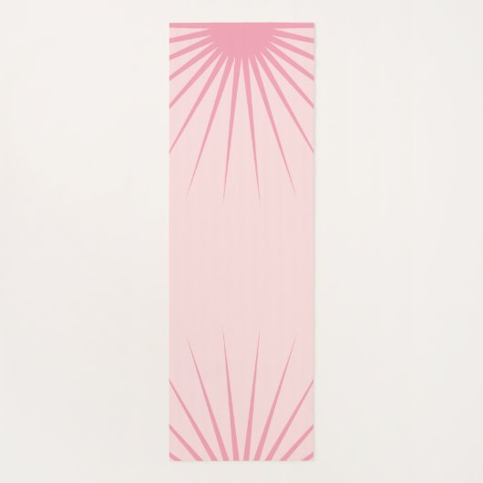 Personalized Monogram Initials Pink Yoga Mat ヨガマット (裏面)