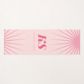 Personalized Monogram Initials Pink Yoga Mat ヨガマット (正面(横))