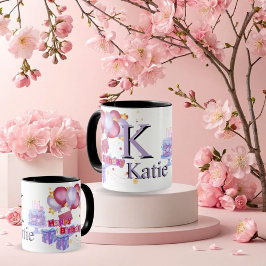 Personalized Monogram Letter K Mug - Custom Name   マグカップ