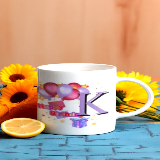 Personalized Monogram Letter K Mug - Custom Name マグカップ