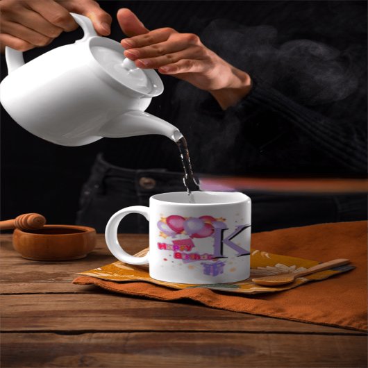 Personalized Monogram Letter K Mug - Custom Name   マグカップ