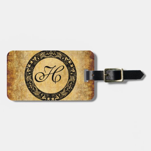 Personalized Monogram Luggage Tag ラゲッジタグ (正面横)