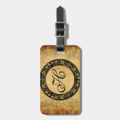 Personalized Monogram Luggage Tag ラゲッジタグ (正面縦)